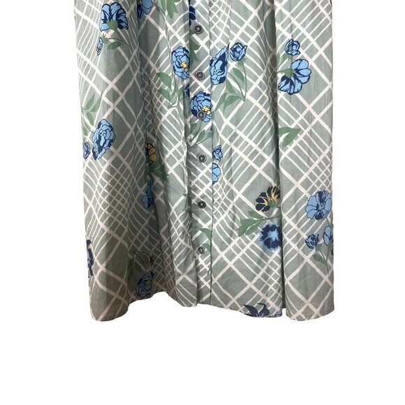 NWT ModCloth Light Green & Blue Floral Maxi Dress L - Picture 9 of 13